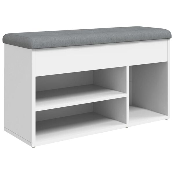 vidaXL Παπουτσοθήκη Λευκή 82 x 32 x 45,5 εκ. από Επεξεργασμένο Ξύλο