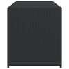 vidaXL Κουτί Αποθήκευσης Κήπου Μαύρο 283 Λίτρα Συνθετικό Ρατάν
