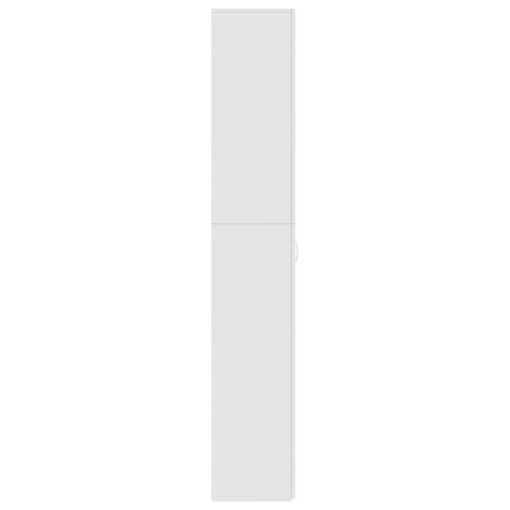 vidaXL Ντουλάπα Γραφείου Γυαλιστερό Λευκό 60x32x190 εκ. Επεξ. Ξύλο