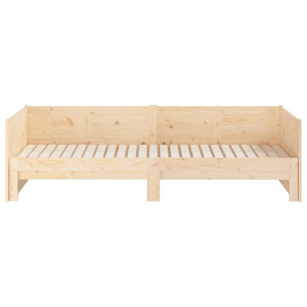 vidaXL Καναπές Κρεβάτι Συρόμενος 2x(80x200) εκ. από Μασίφ Ξύλο Πεύκου