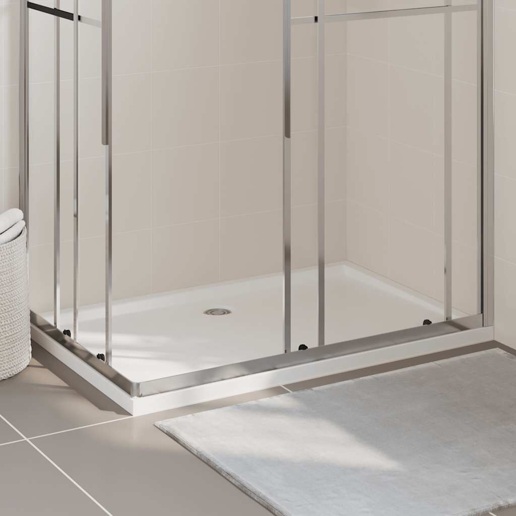 vidaXL Βάση Ντουζιέρας Ορθογώνια Λευκή 80 x 120 εκ. από ABS