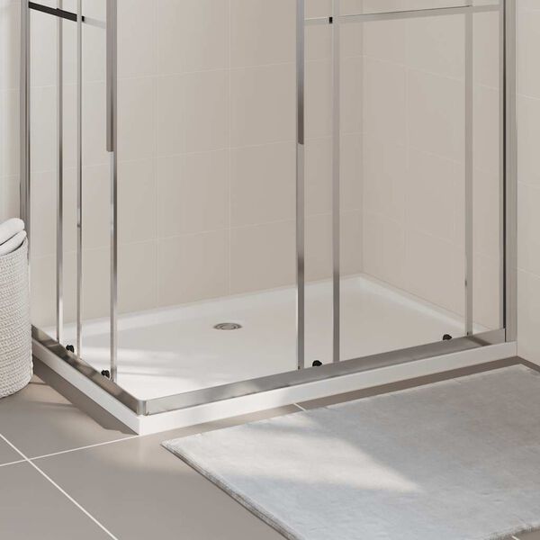 vidaXL Βάση Ντουζιέρας Ορθογώνια Λευκή 80 x 120 εκ. από ABS