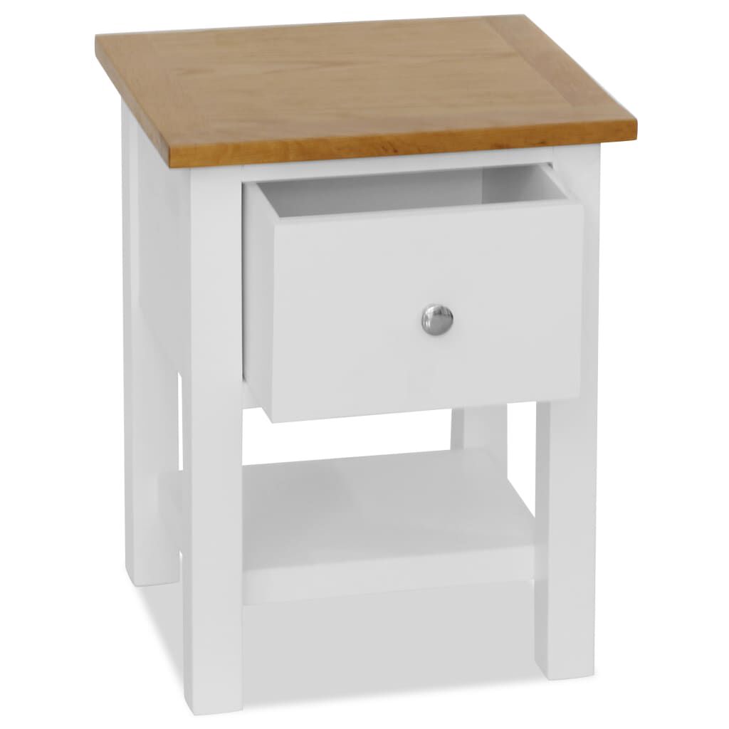 vidaXL Κομοδίνα 2 τεμ. 36 x 30 x 47 εκ. από Μασίφ Ξύλο Δρυός
