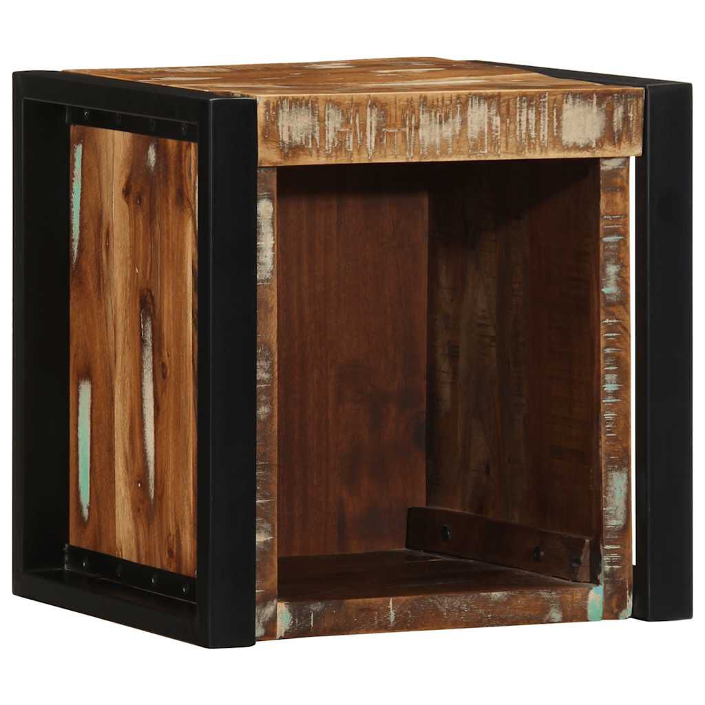 vidaXL Κομοδίνο Πολύχρωμο 40x35x40 cm Στερεό ξύλο αναγεννημένο