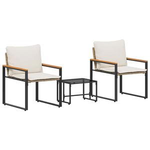 vidaXL &Sigma;ύ&nu;&omicron;&lambda;&alpha; &epsilon;&pi;ί&pi;&lambda;&omega;&nu; &mu;&epsilon; &mu;&alpha;&xi;&iota;&lambda;ά&rho;&iota; 3 pcs &Mu;&pi;&epsilon;&zeta; &kappa;&alpha;&iota; &Kappa;&rho;έ&mu; &Rho;&alpha;&tau;ά&nu;