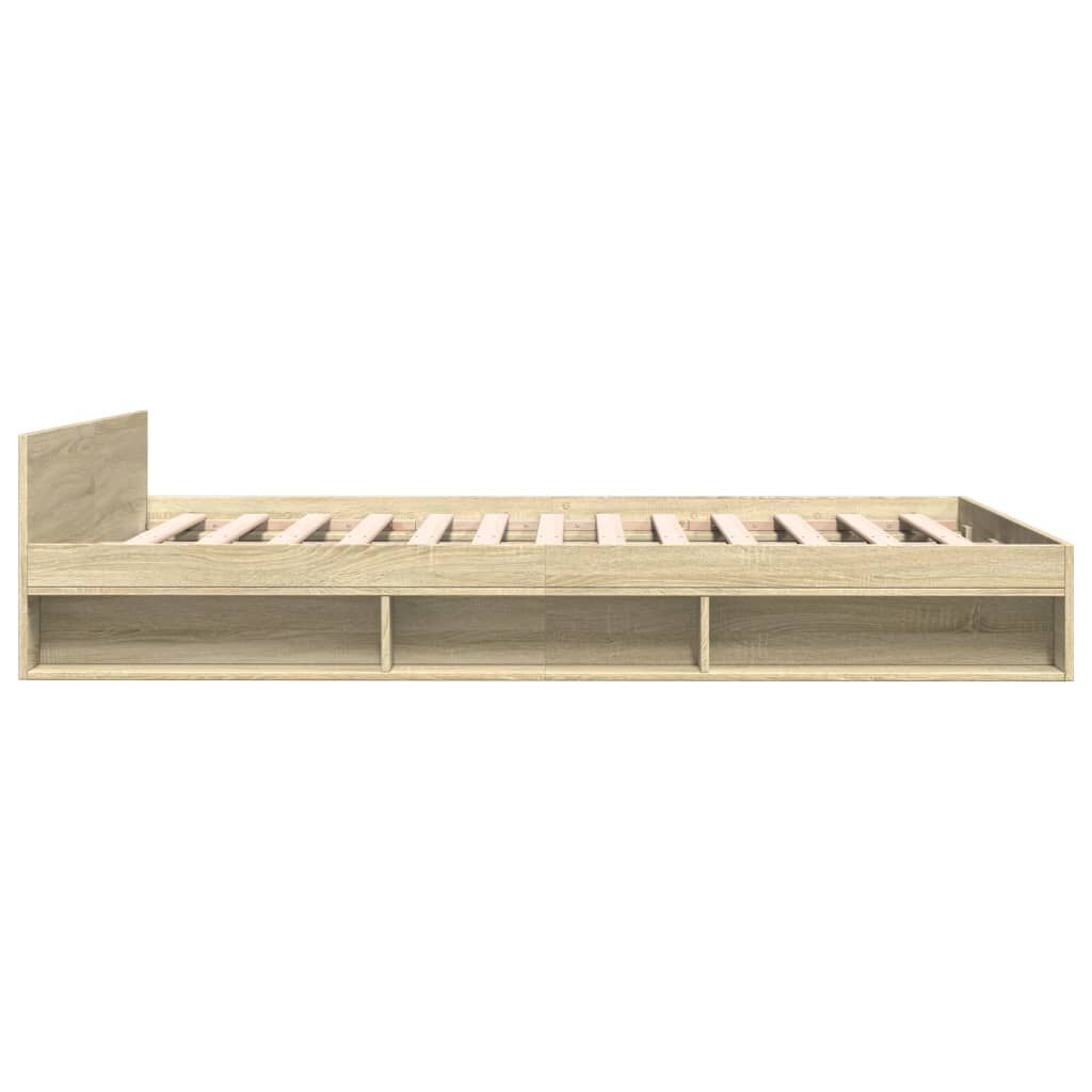 vidaXL Πλαίσιο Κρεβατιού με Συρτάρια Sonoma Δρυς 150x200εκ. Επεξ. Ξύλο