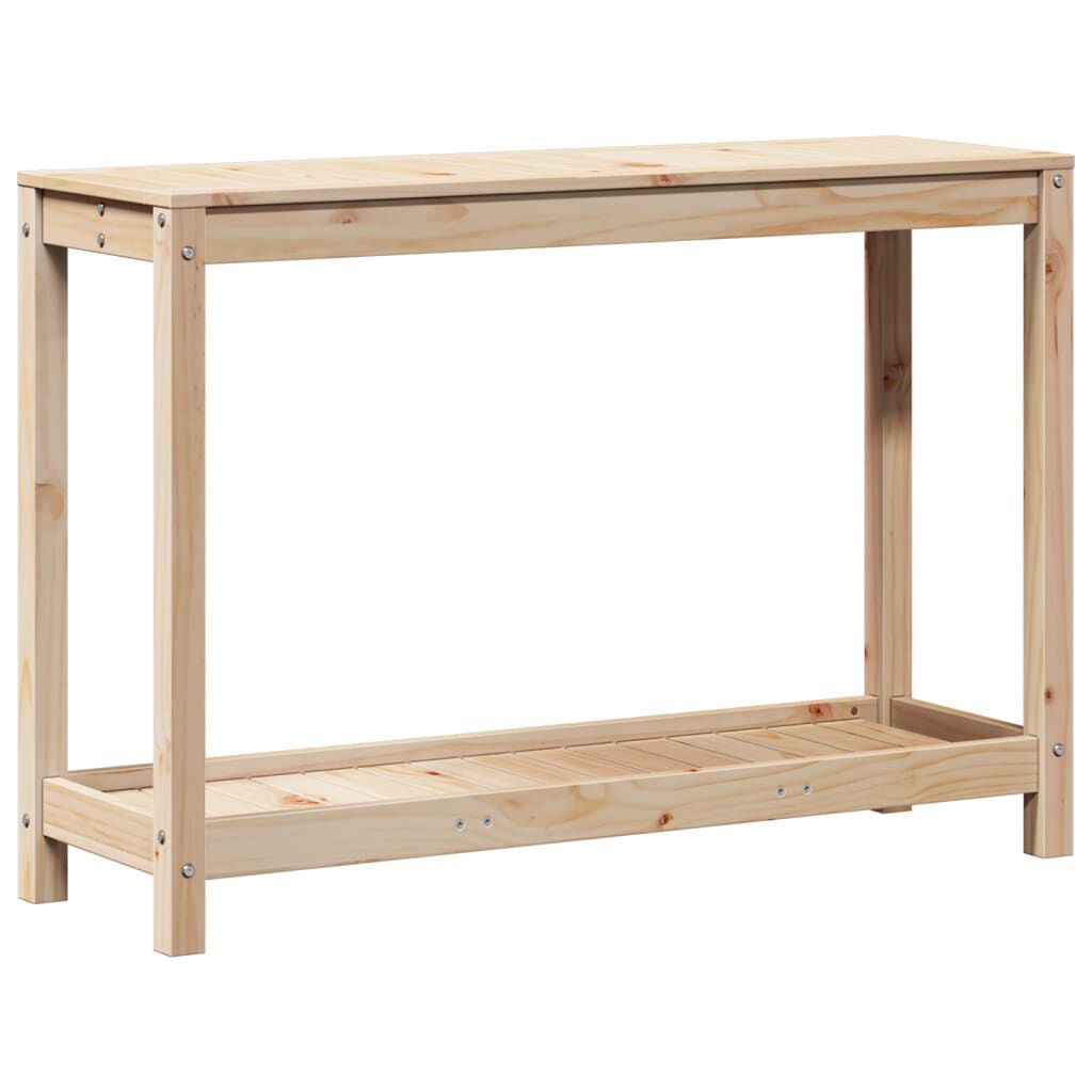 vidaXL Τραπέζι Κηπουρικής με Ράφι 108 x 35 x 75 εκ. Μασίφ Ξύλο Πεύκου