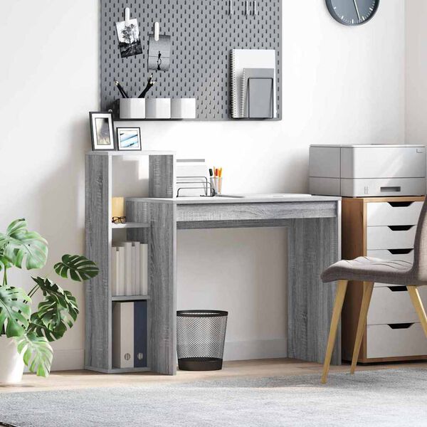 vidaXL Γραφείο Γκρίζο Σονομα 100 x 40 x 90 cm Επεξεργασμένο ξύλο