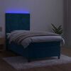 vidaXL &Kappa;&rho;&epsilon;&beta;ά&tau;&iota; Boxspring &mu;&epsilon; &Sigma;&tau;&rho;ώ&mu;&alpha; & LED &Sigma;&kappa;. &Mu;&pi;&lambda;&epsilon; 100x200&epsilon;&kappa;. &Beta;&epsilon;&lambda;&omicron;ύ&delta;&iota;&nu;&omicron;
