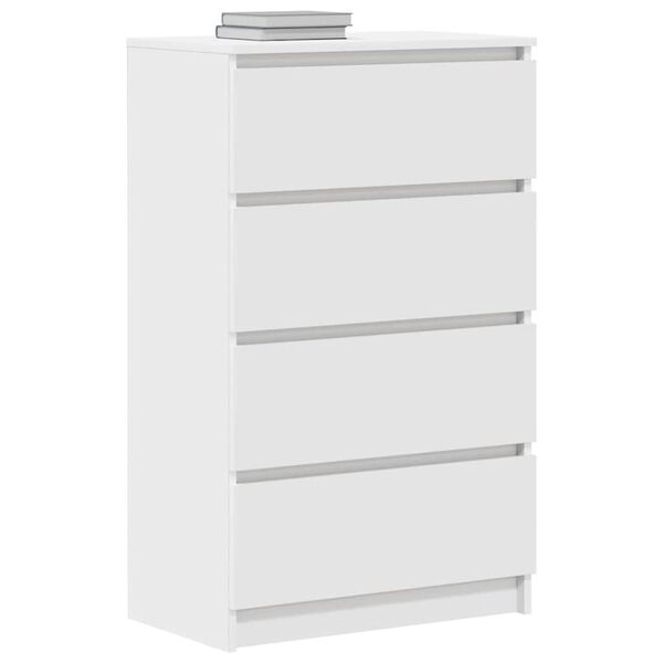 vidaXL Συρταριέρα Λευκή 60 x 35 x 98,5 εκ. από Επεξεργασμένο Ξύλο