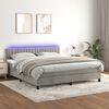 vidaXL &Kappa;&rho;&epsilon;&beta;ά&tau;&iota; Boxspring &mu;&epsilon; &Sigma;&tau;&rho;ώ&mu;&alpha; & LED &Alpha;&nu;.&Gamma;&kappa;&rho;&iota; 180x200 &epsilon;&kappa;. &Beta;&epsilon;&lambda;&omicron;ύ&delta;&iota;&nu;&omicron;