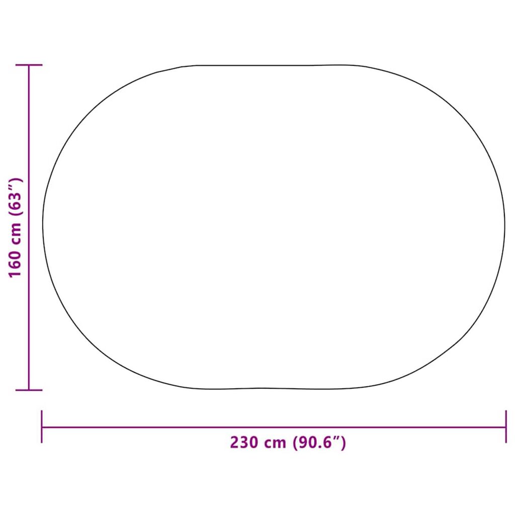 vidaXL Χαλί Καφέ PP