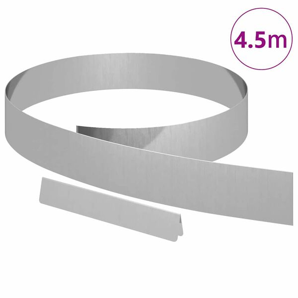 vidaXL Φράχτης Κήπου Ασημί 450 x 10 εκ Ατσάλι