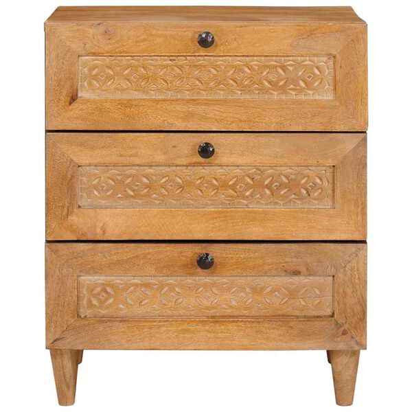 vidaXL Κομοδίνο Ανοιχτό καφέ 50 x 33 x 62 εκ. Μασίφ ξύλο ακακίας