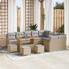 vidaXL Σετ Καναπέ Κήπου 13 pcs Μπεζ συνθετικό ρατάν