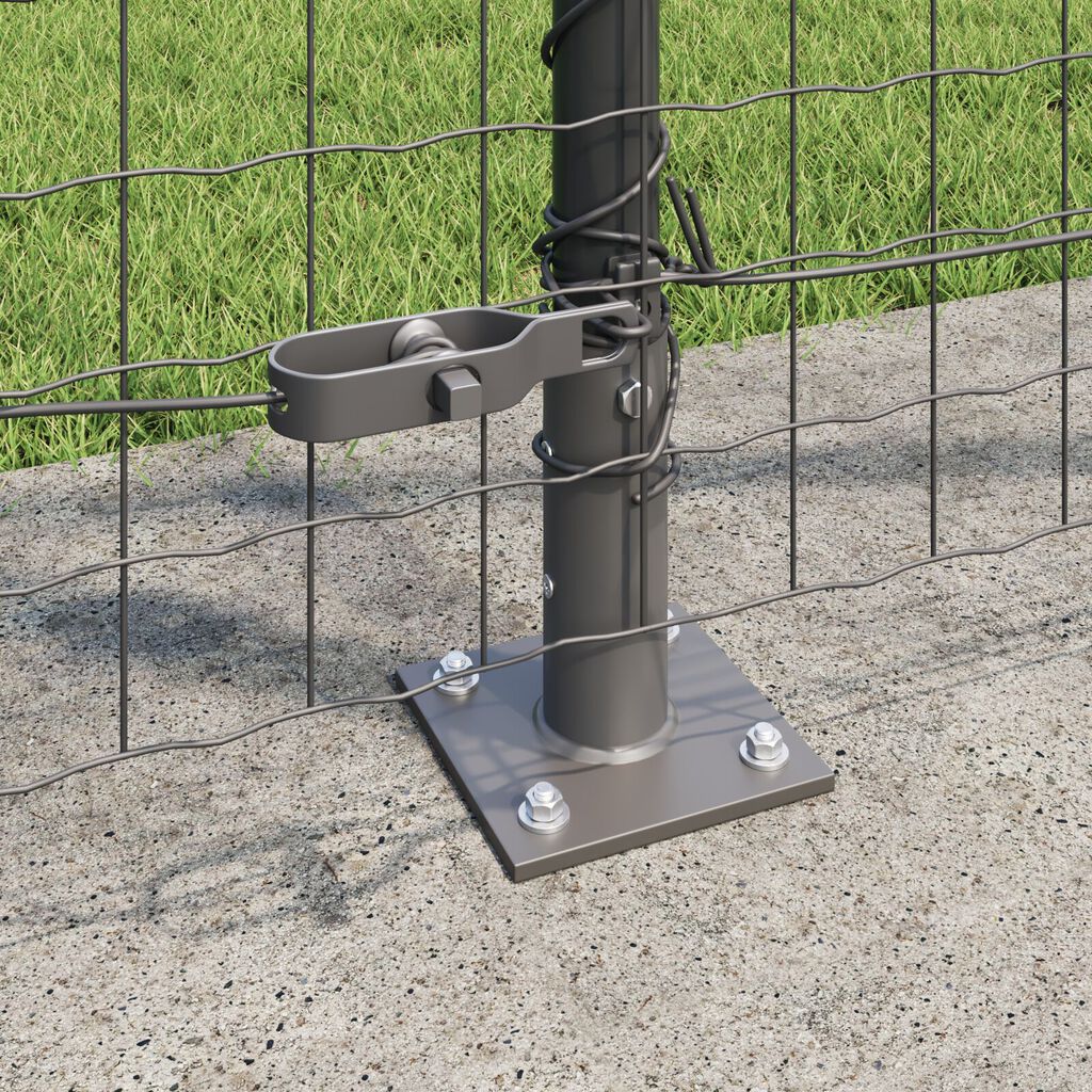 vidaXL Στηλοί Φράχτη με Βάσεις 52 τεμ Ø32mm 78,5cm Γαλβανισμένο Ατσάλι