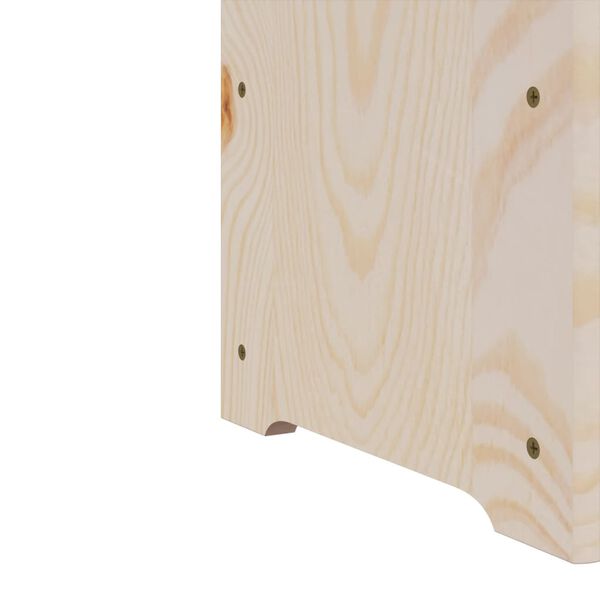 vidaXL Ραφιέρα Κρασιών με Επάνω Σανίδα 33x25x37 εκ. Μασίφ Ξύλο Πεύκου