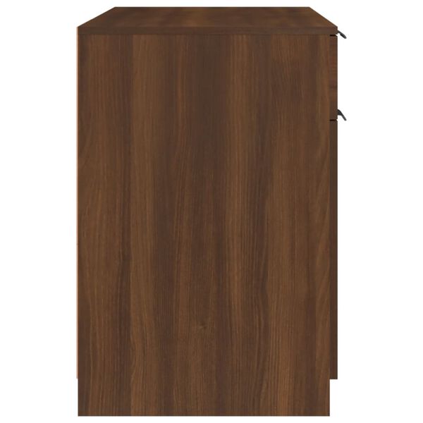 vidaXL Γραφείο Καφέ Δρυς 100x50x75 εκ. από Επεξεργασμένο Ξύλο
