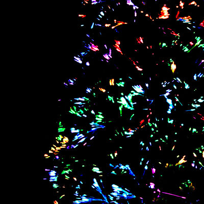 vidaXL Χριστουγεννιάτικο Δέντρο Τεχν & Βάση Πράσινο Οπτικές Ίνες 120εκ