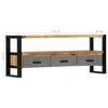 vidaXL Έπιπλο Τηλεόρασης 130 x 30 x 50 εκ. από Μασίφ Ξύλο Μάνγκο
