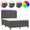 vidaXL &Kappa;&rho;&epsilon;&beta;ά&tau;&iota; Boxspring &mu;&epsilon; &Sigma;&tau;&rho;ώ&mu;&alpha; & LED &Sigma;&kappa;. &Gamma;&kappa;&rho;&iota; 140x200&epsilon;&kappa;. &Beta;&epsilon;&lambda;&omicron;ύ&delta;&iota;&nu;&omicron;