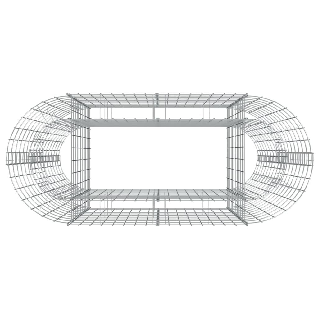 vidaXL Συρματοκιβώτιο-Γλάστρα Υπερυψωμένη 120x50x100 εκ Γαλβαν. Ατσάλι
