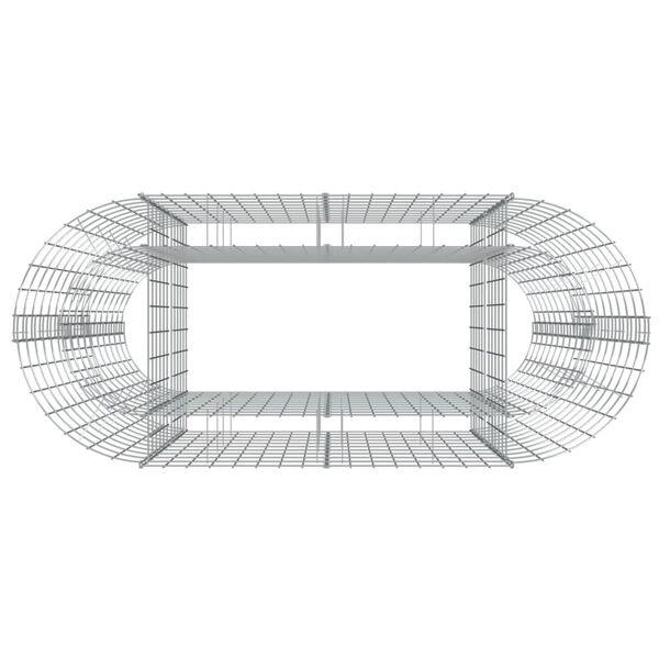 vidaXL Συρματοκιβώτιο-Γλάστρα Υπερυψωμένη 120x50x100 εκ Γαλβαν. Ατσάλι