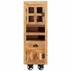 vidaXL Highboard με συρτάρι Καφέ 40 x 30 x 120.5 εκ. Μασίφ ξύλο μάνγκο