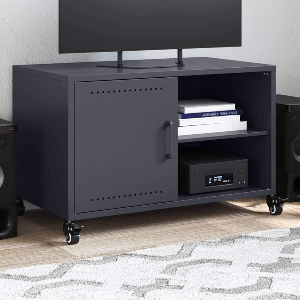 vidaXL Έπιπλο Τηλεόρασης Μαύρο 68x39x43,5 εκ. Χάλυβας