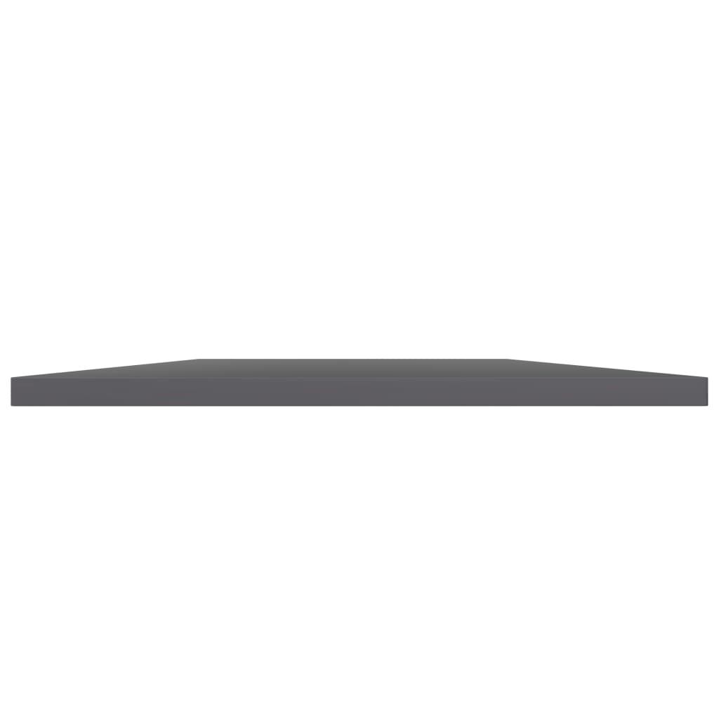 vidaXL Ράφια Βιβλιοθήκης 4 τεμ. Γυαλ. Γκρι 100x40x1,5 εκ. Μοριοσανίδα