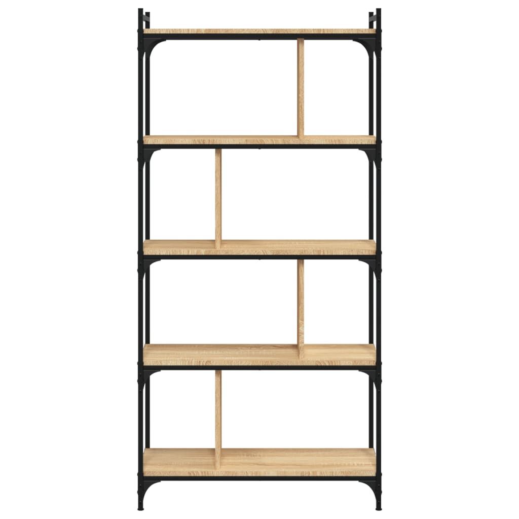 vidaXL Βιβλιοθήκη 5 Επιπέδων Sonoma Δρυς 76 x 32 x 158 εκ. Επεξ. Ξύλο