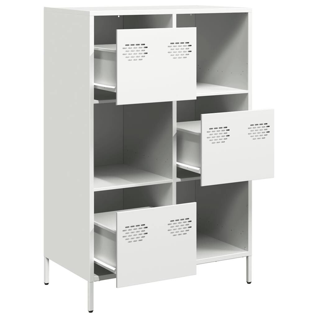 vidaXL Ντουλάπα Λευκό 68x39x103,5 εκ. από Χάλυβα