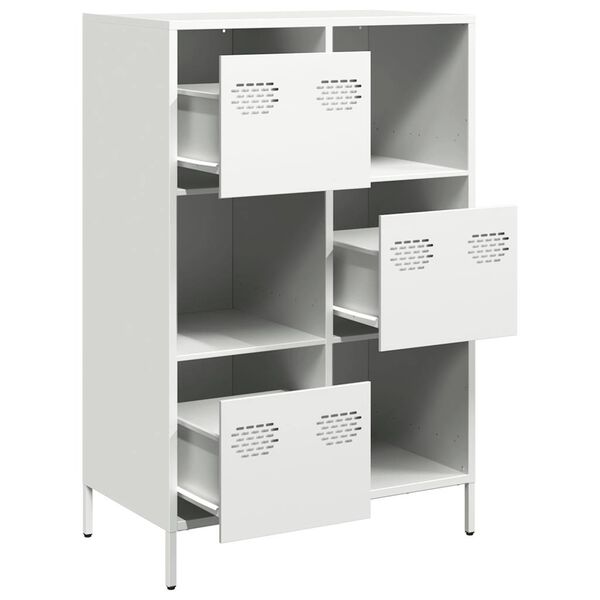 vidaXL Ντουλάπα Λευκό 68x39x103,5 εκ. από Χάλυβα