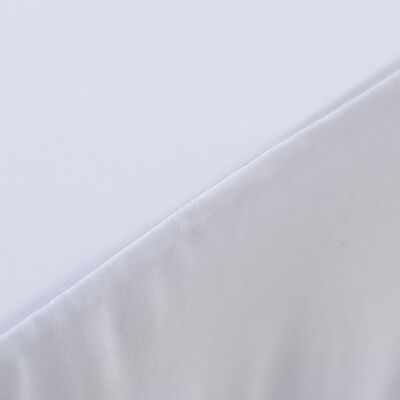 vidaXL Καλύμματα / Φούστες Τραπεζιού 2 τεμ. Λευκό 243 x 76 x 74 εκ.