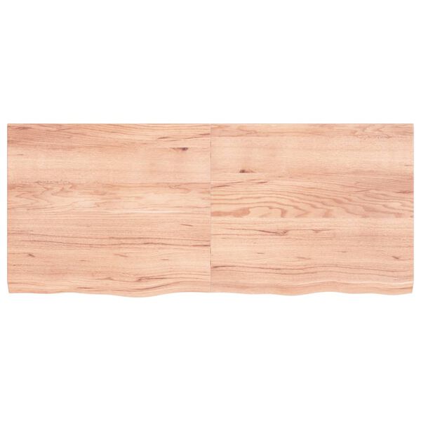 vidaXL Επιφ Τραπεζιού Αν Καφέ 140x60x(2-4)εκ. Επεξ. Μασίφ Ξύλο Δρυός