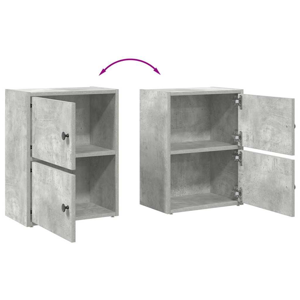 vidaXL Βιβλιοθήκη Γκρι Σκυροδέματος 40x24x52 εκ. Επεξεργ. Ξύλο