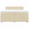 vidaXL &Kappa;&rho;&epsilon;&beta;ά&tau;&iota; Boxspring &mu;&epsilon; &Sigma;&tau;&rho;ώ&mu;&alpha; &Kappa;&rho;&epsilon;&mu; 200x200 &epsilon;&kappa;. &Upsilon;&phi;&alpha;&sigma;&mu;ά&tau;&iota;&nu;&omicron;