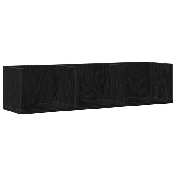 vidaXL Ράφι CD Μαύρη Δρυς 75x18x18 εκ Επεξεργασμένο ξύλο