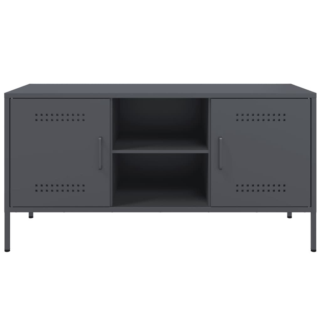 vidaXL Έπιπλο Τηλεόρασης Ανθρακί 100,5x39x50,5 εκ. από Ατσάλι