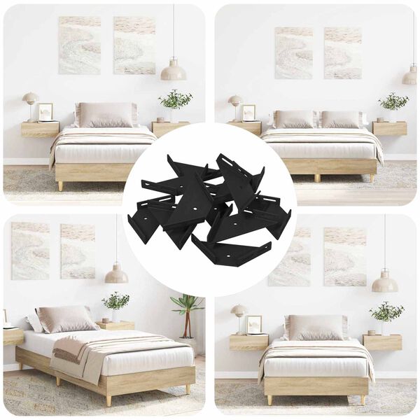 vidaXL &Beta;&rho;&alpha;&chi;ί&omicron;&nu;&alpha;&sigmaf; &Gamma;&omega;&nu;ί&alpha;&sigmaf; 12 pcs &Mu;&alpha;ύ&rho;&omicron; 138,5 x 50,5 x 16 mm &Sigma;ί&delta;&epsilon;&rho;&omicron;