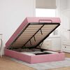 vidaXL Σκελετός Κρεβατιού με στρώμα Ροζ 120 x 200 cm Βελούδο