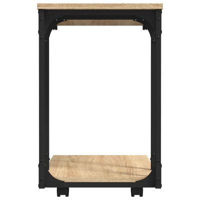 vidaXL Βοηθητικό Τραπέζι με Ρόδες Sonoma Δρυς 50x35x55,5εκ. Επεξ. Ξύλο