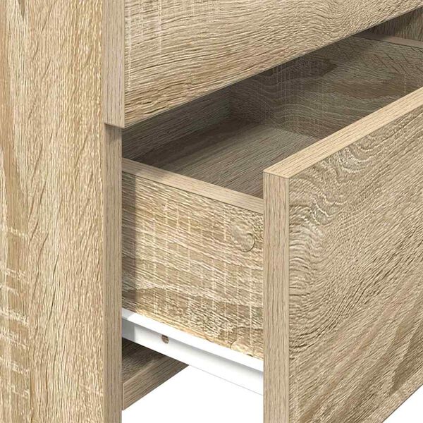 vidaXL Κομοδίνο με 2 Συρτάρια Χρώμα Sonoma Δρυς 40x36,5x62 εκ.