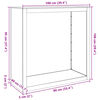 vidaXL Ράφι Καυσόξυλων Ανθρακί 100x40x100 εκ. Ατσάλινο