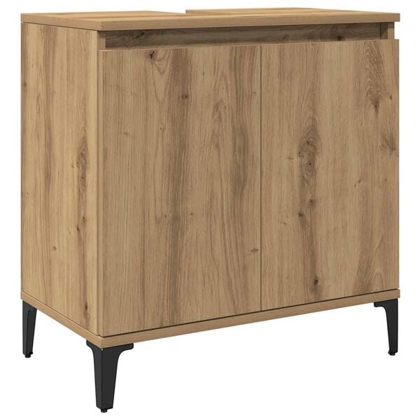 vidaXL Ντουλάπι Νιπτήρα τεχνίτης Δρυς 58x33x60 εκ. Επεξεργασμένο Ξύλο