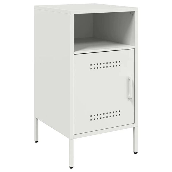 vidaXL Κομοδίνα 2 τεμ. Λευκά 36x39x68 εκ. από Χάλυβα