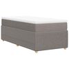 vidaXL &Kappa;&rho;&epsilon;&beta;ά&tau;&iota; Boxspring &mu;&epsilon; &Sigma;&tau;&rho;ώ&mu;&alpha; Taupe 100 x 200 &epsilon;&kappa;. &Upsilon;&phi;&alpha;&sigma;&mu;ά&tau;&iota;&nu;&omicron;