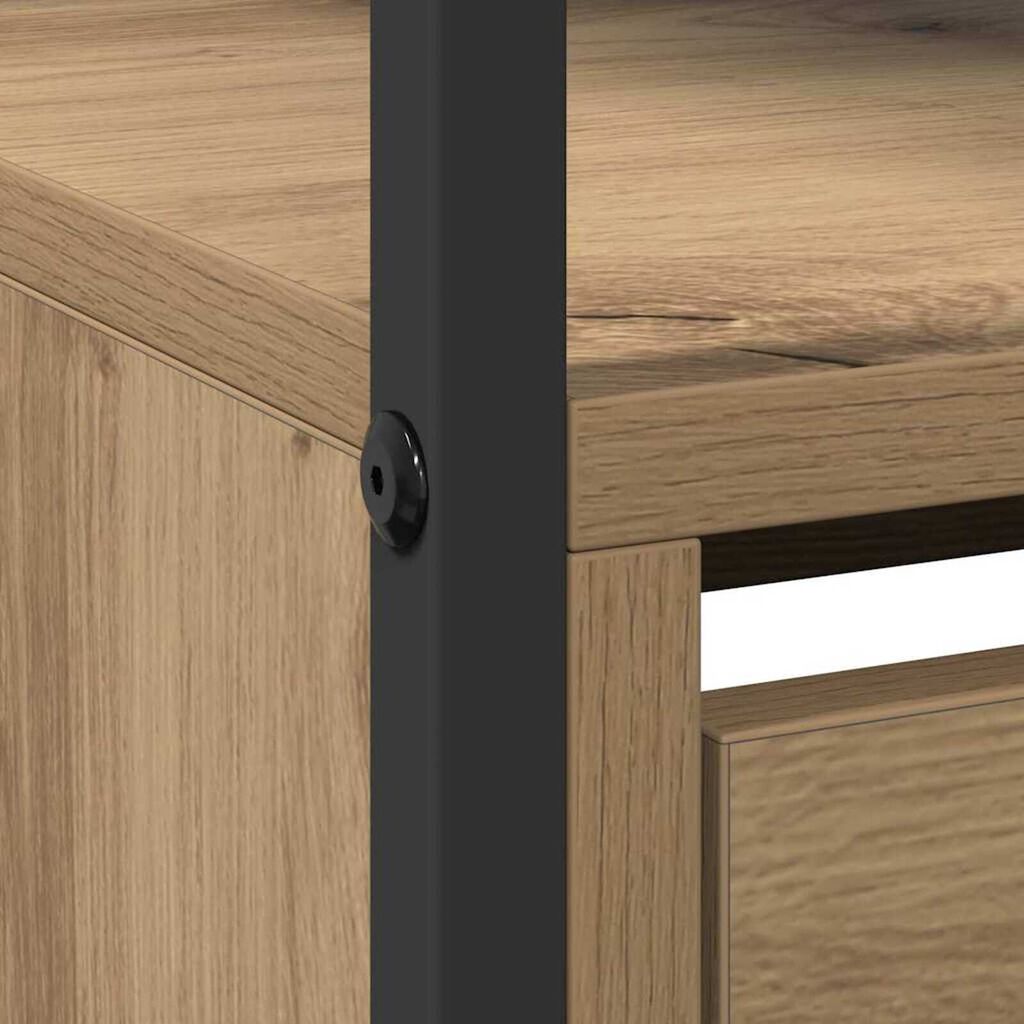 vidaXL Ντουλάπα Παπουτσιών με πόρτα artisan δρυς 100 x 34 x 112 εκ