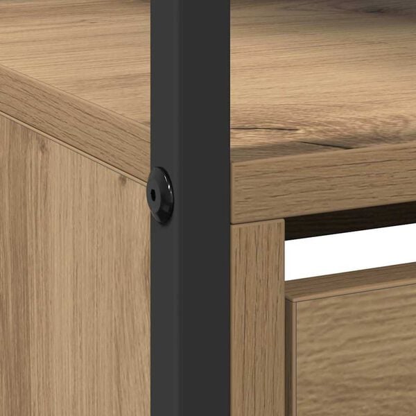 vidaXL Ντουλάπα Παπουτσιών με πόρτα artisan δρυς 100 x 34 x 112 εκ