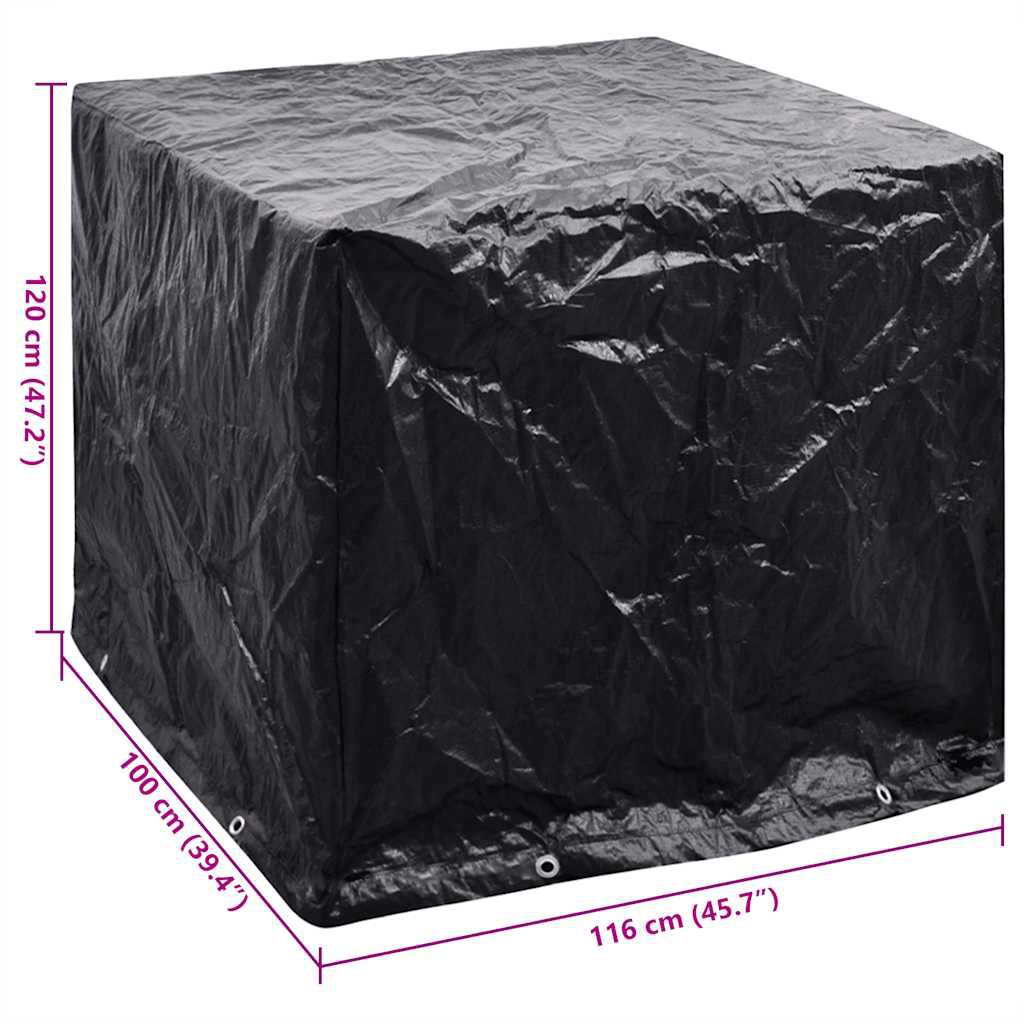 vidaXL Κάλυμμα Παλετοδεξαμενής IBC με 8 Κρίκους 116 x 100 x 120 εκ.